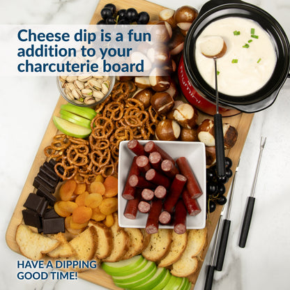 (3 Pack)  20 Oz Chocolate Fondue Dipping Pot, 40-Watts, Nonstick Ceramic, Red