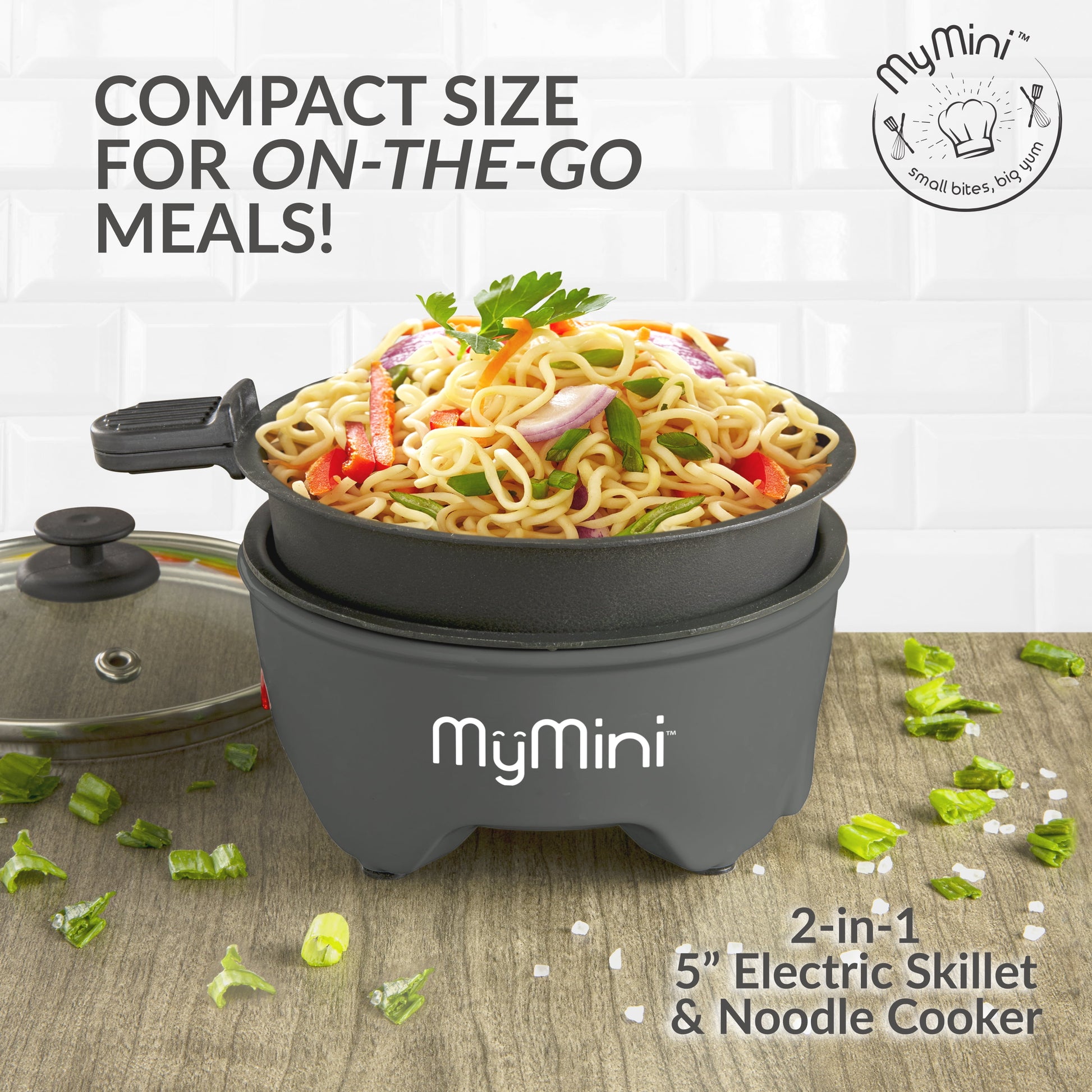 5-Inch Noodle Cooker & Skillet Electric Hot Pot, Blackberry