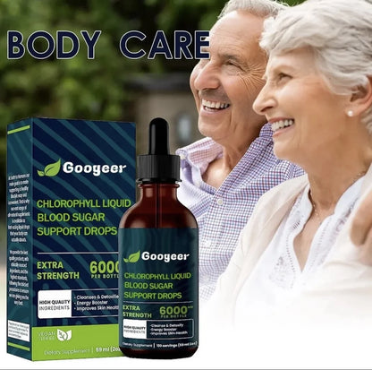 Chlorophyll Liquid Drops - Organic Chlorophyll - Natural Energy Boost – Fast Absorbing Liquid Chlorophyll – Boost Oxygen & Internal Deodorant – Non GMO Vegan – Detox Liquid Oxygen Drops