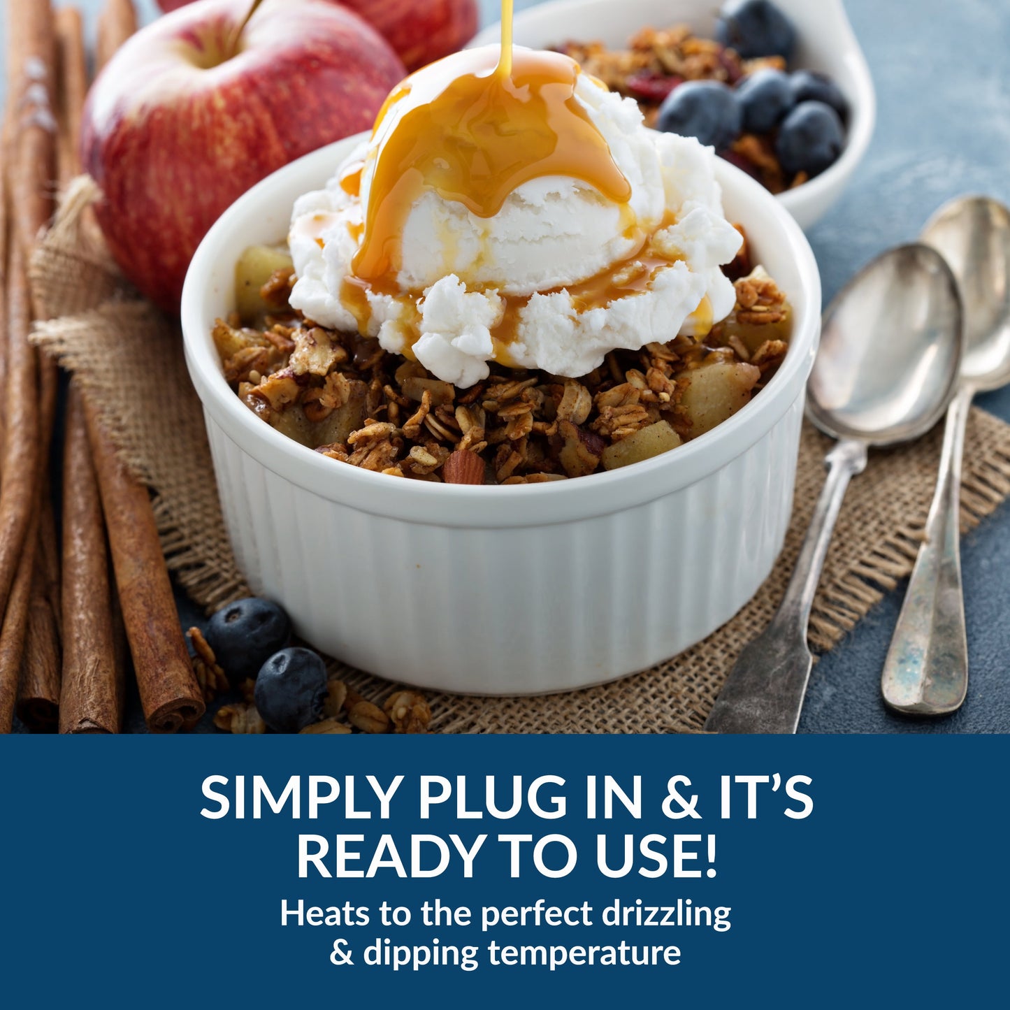 (3 Pack)  20 Oz Chocolate Fondue Dipping Pot, 40-Watts, Nonstick Ceramic, Red