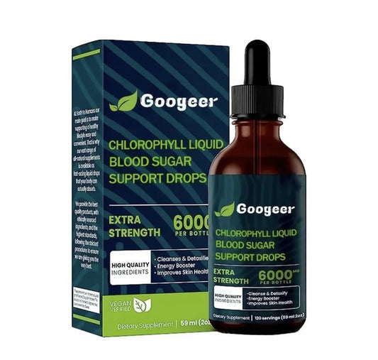 Chlorophyll Liquid Drops - Organic Chlorophyll - Natural Energy Boost – Fast Absorbing Liquid Chlorophyll – Boost Oxygen & Internal Deodorant – Non GMO Vegan – Detox Liquid Oxygen Drops